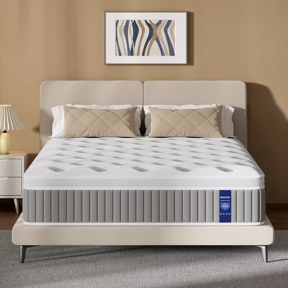 Sleepmax Matelas Grand 12 Pouces en Boîte, Fermeté Moyenne, Euro Top, Essai de 365 Nuits