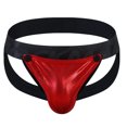 thumbnail image 2 of EOYWHK Mens Adjustable Jockstrap Stretch G-String Thong Shiny Open Crochet T Back Brief with Pouch, 2 of 3