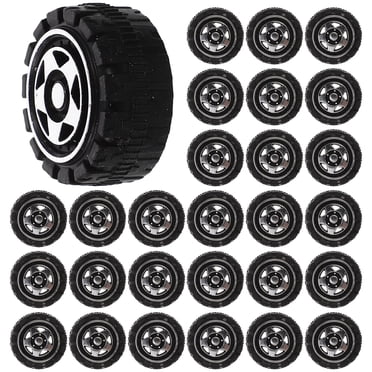 50 Pcs Roues de Voiture Jouet Roues de Voiture de Remplacement Roues de Voiture DIY Assembler Roues Jouets pour Enfants