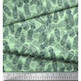 thumbnail image 2 of Soimoi Velvet Fabric Jellyfish Ocean Printed Fabric 1 Yard 58 Inch Wide, 2 of 2
