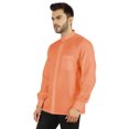 thumbnail image 4 of Bestman Solid Button-Down Shirt For Mens Chinese Collar Front Placket Formal Shirts, 4 of 7