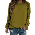 thumbnail image 1 of Sweat-shirts Décontractés à Col Rond à Manches Longues Coupe Ample Pull-Overs Doux Automne Vêtements de Mode, 1 of 5