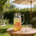 thumbnail image 4 of weibbin Jug Plastic Juices Pitcher PC High Temperature Proof Bar KTV Beverage Jug For Restaurant Fruit Tea 1L, 4 of 6