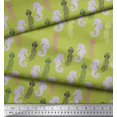 thumbnail image 2 of Soimoi Poly Crepe Fabric Jellyfish & Seahorse Ocean Printed Craft Fabric by The Yard 52 Inch Wide, 2 of 3