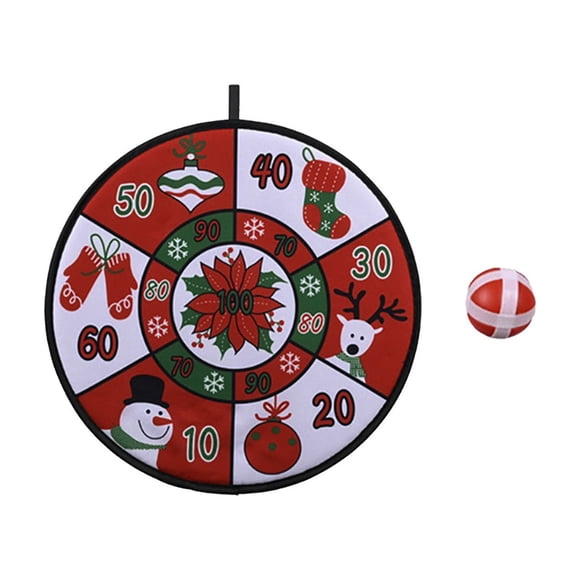 SIYTUAU Santa Claus Toy Dart Board Set Indoor Throwing Game With Adhesive Balls Safe Childrens Activity Gift For Family Friends Christmas Decor Style A A