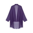 thumbnail image 3 of Loodgao Hauts d'Été pour Femmes Courts Boléros Kimono Cardigans Vestes Boléro en Mousseline Couvre-Robe de Soirée Violet P, 3 of 5