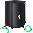 thumbnail image 1 of Collapsible Rain Barrel 53 Gallon Rainwater Collection Storage Tank with Garden Hose, Black, 1 of 11