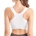 thumbnail image 4 of FYEGRE Sports Bras for Women Full Support Front Zip Closure Compression Bras Post Surgery Wireless Racerback Sport Brassiere White XXXXL, 4 of 4