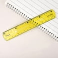 thumbnail image 2 of SLYNSHome Transparent Ruler Color Plastic Rulers 8 inch Ruler with Centimeters,Millimeter and Inches Office Supplies - Yellow, 2 of 4