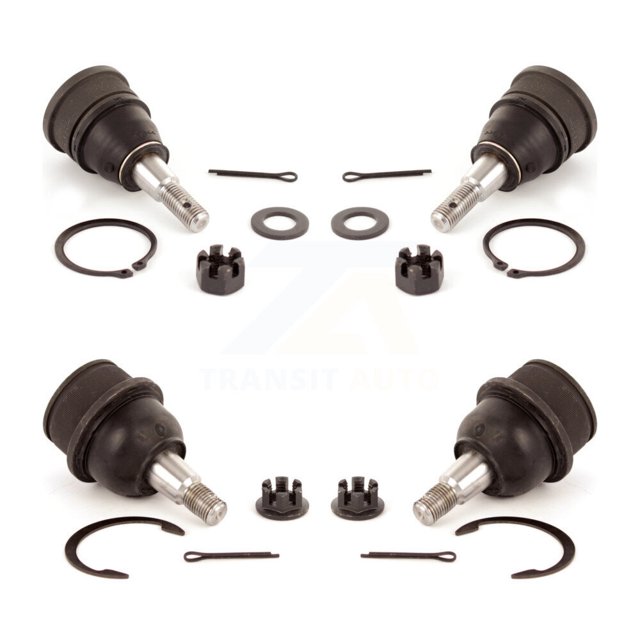 TOR Front Lower & Upper Suspension Ball Joints Kit for Car Jeep Grand Cherokee Commander - Left Right Side (Driver Passenger) KTR-101825