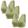 thumbnail image 1 of Timegard 3pc Front Closure Bras for Women Plus Size Wirefree Full Coverage Comfort Everyday Bralette, 1 of 3