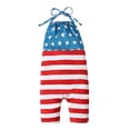 thumbnail image 2 of EGNMCR Girls' Jumpsuits & Rompers Girls Children's Summer Independence Day Romper Sling Sleeveless Backless Short Jumpsuit Kid Rompers, 2 of 9