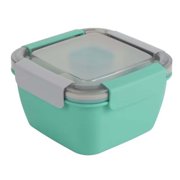 Food Storage Containers with Airtight Lids,38oz Salad bowls Plastic Meal Prep Containers with two Compartment, Lunch Office Meal for Microwave, Oven, Freezer and Dishwasher, BPA Free
