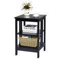 thumbnail image 1 of Patiojoy 3-tier Side Table Nightstand Sofa End Table Storage Display Shelf Black, 1 of 10