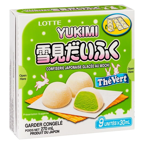 Lotte Mochi Green Tea, Mochi (rice cake) filled with green tea ice