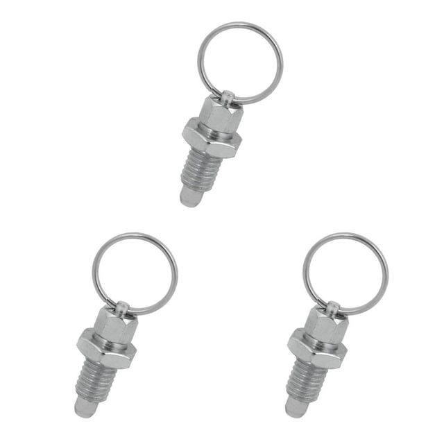 Dalazy Spring Loaded Index Plunger with Convenient Ring Pull Reliable Locking Mechanism M16-10 Stainless Steel 3Set