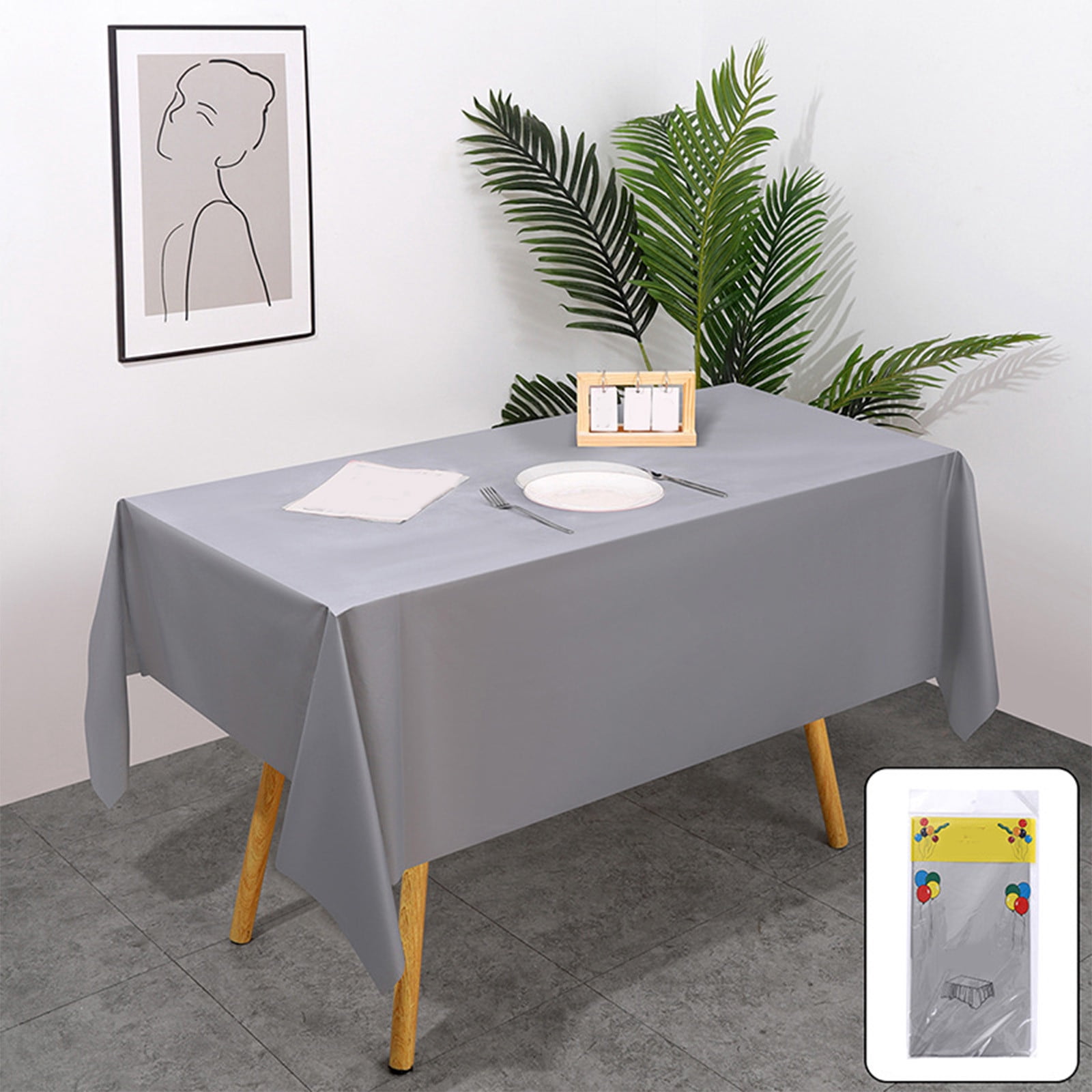 SPOORYYO Disposable Tablecloths for Parties, Picnics, and Events - 54x72 Inches, Strong Stain Resistance, Easy Cleanup, Available in Multiple Colors