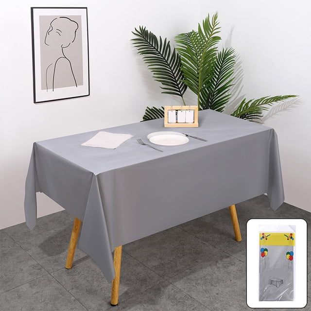 EGNMCR Disposable Tablecloths Solid Color Party No Wash Tablecloths Padded Table For Parties Picnics And Events 54x108 Inches Disposable tablecloths