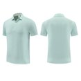 thumbnail image 3 of Styesk T-Shirts pour Homme Mode Décontractée Sport Absorption de la Sueur Couleur Unie Manches Courtes Col Rabattu Chemisier Chemise, 3 of 3