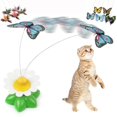 thumbnail image 4 of Electric Rotating Butterfly Bird Rod Wire Cat Teaser Toys For Pet Cats Kittens, 4 of 5