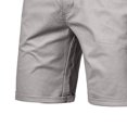 thumbnail image 4 of Yuzhih Summer Shorts for Men Slim Stretch Twill Flat Front Shorts Basic Solid Color Lounge Shorts with Pockets, 4 of 4