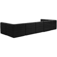 thumbnail image 3 of Meridian Furniture Quincy Black Velvet Modular Sectional, 3 of 27