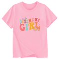 thumbnail image 3 of LUOGENLI T-Shirt pour Filles Filles Mode Décontractée Lettre Col Rond Manches Courtes T-Shirt Haut 5 Maxi Chemises pour Filles 2025 Villégiature 3-4 Ans, 3 of 3