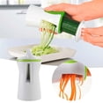 thumbnail image 2 of Coupeur Trancheuse Fonctionnelle en Acier Inoxydable pour Carotte et Concombre avec Conception en Entonnoir Outil de Cuisine Polyvalent pour Râpage en Spirale et Coupe de Légumes, 2 of 8