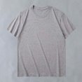 thumbnail image 2 of Pisexur T Shirts for Man , Hommes Couleur Unie Mode Décontractée Ventilée Col Rond Exercice Manches Courtes Haut Gris, Chemises de Golf Hommes & Chemises Hommes, 2 of 4