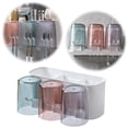 thumbnail image 1 of Wall Mounted Toothbrush Organizer with 6 Slots and 3 Cups for Efficient Bathroom Storage, 1 of 6