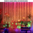thumbnail image 2 of Guirlande Rideau de Conte de Fées 100 LED pour Chambre, Ficelle, Prise USB, 8 modes, Lumière Vacillante Murale avec Télécommande pour Arrière-Plan de Mariage/fête Intérieur/extérieur, Décorations de Noël, 2 of 9