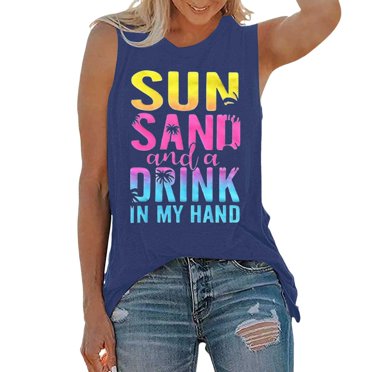 Débardeur Sans Manches à Imprimé Graphique Décontracté pour Femmes, Doux, Confortable et Respirant, T-Shirt Basique de Tous les Jours pour Dames, Tenue Polyvalente