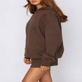 thumbnail image 3 of Ensemble Décontracté pour Femmes : Chandail à Capuchon Uni et Shorts Amples, 3 of 6