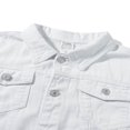 thumbnail image 4 of Veste en Jean pour Femmes, Basique, Boutonnée, Extensible, Ajustée, à Manches Longues, 4 of 7