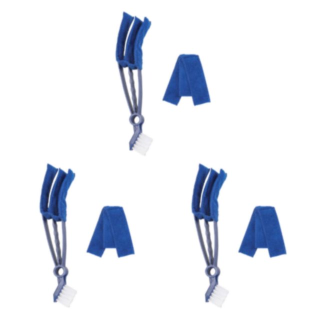 Maytalsory Window Blinds Dual Purpose Brush For Easy Cleaning Cleaning Brush Microfiber Duster PP Made Easy To Clean Blue + Cloth 3Set