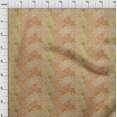 thumbnail image 4 of oneOone Rayon Orange Fabric Asian Mosaic Floral Craft Projects Decor Fabric Printed By The Yard 56 Inch Wide, 4 of 4