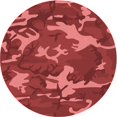 thumbnail image 1 of Ahgly Company Tapis Rond Lavable en Machine Intérieur Transitionnel Orange, 8 Pieds Rond, 1 of 7