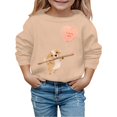 thumbnail image 1 of PMVFHDE Chandails à Col Rond Fille Automne et Hiver Saint-Valentin à la Mode et Intéressant Imprimé Chiot Chandail à Capuchon pour Enfants Kaki, 2-3 Ans, 1 of 4