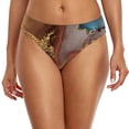 thumbnail image 1 of B91xZ Women Twist Bikini Bottom Retro Ruched Swim Short Shirred Tankinis Brief,White M, 1 of 2