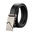 thumbnail image 1 of Unique Bargains Men's Holeless Automatic Buckle PU Leather Ratchet Belt, 1 of 7