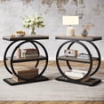 thumbnail image 1 of Tribesigns Ensemble de 2 Tables d'Extrémité, Table d'Appoint de Sofa en Bois, Gris, 1 of 7