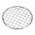 thumbnail image 3 of Unique Bargains Grille de Cuisson Ronde, Grille de Barbecue en Fil Croisé en Acier Inoxydable de 5 Pouces avec Pieds, 3 of 5