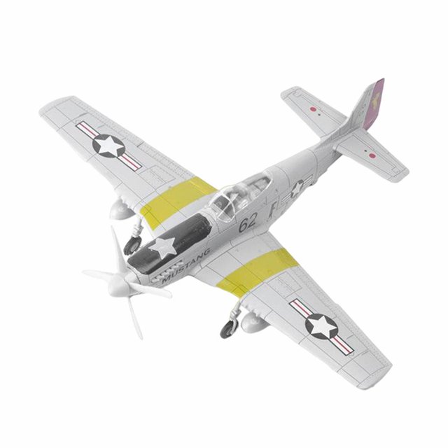 Milaget 1:48 Scale WWII Fighter Aircraft Model 4D Assembly Plane Model Kit for Adult and Light Gray