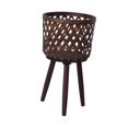 thumbnail image 2 of DOLITY Rattan Basket Floor Planter Versatile Home Decor for Home Office Wooden Legs Brown 43x24.5cm, 2 of 9