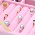 thumbnail image 3 of Jewelry Organizer Box Gift Large Capacity for Wedding Birthdays Jewelry Earring Birthdays Wedding Pink, 3 of 8