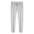 thumbnail image 1 of Yuyuzo Pantalons de Survêtement Grande Taille pour Femmes Taille Haute Élastique avec Cordon de Serrage Bas Resserré Joggeurs Décontractés pour Randonnée, 1 of 3