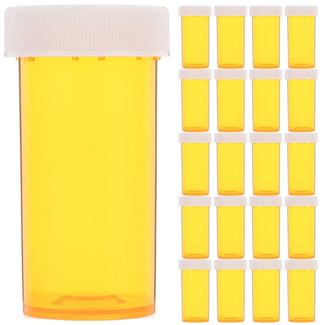 Raindrops 25pcs Empty Medicine Bottle 8 dram Travel Container Protective Holder