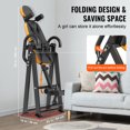 thumbnail image 4 of KFFKFF Inversion Table, Supports up to 300lbs, Durable Back Stretching Device, Includes Headrest, Ankle Security, and Adjustable Safety Belt, in Orange/Black, 4 of 9