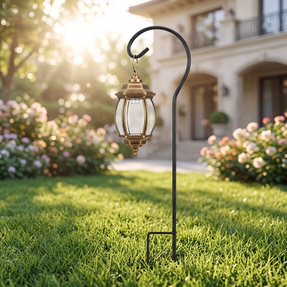 Outdoor Iron Ground Hook, Metal Shepherd Hook, Garden Wedding Decoration Hanger Rack