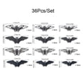 thumbnail image 3 of SIYTUAU Halloween 3D Hollow Bat Wall Stickers Set Of 36 For Office Kitchen Window Interior Decor Paper Material C, 3 of 9
